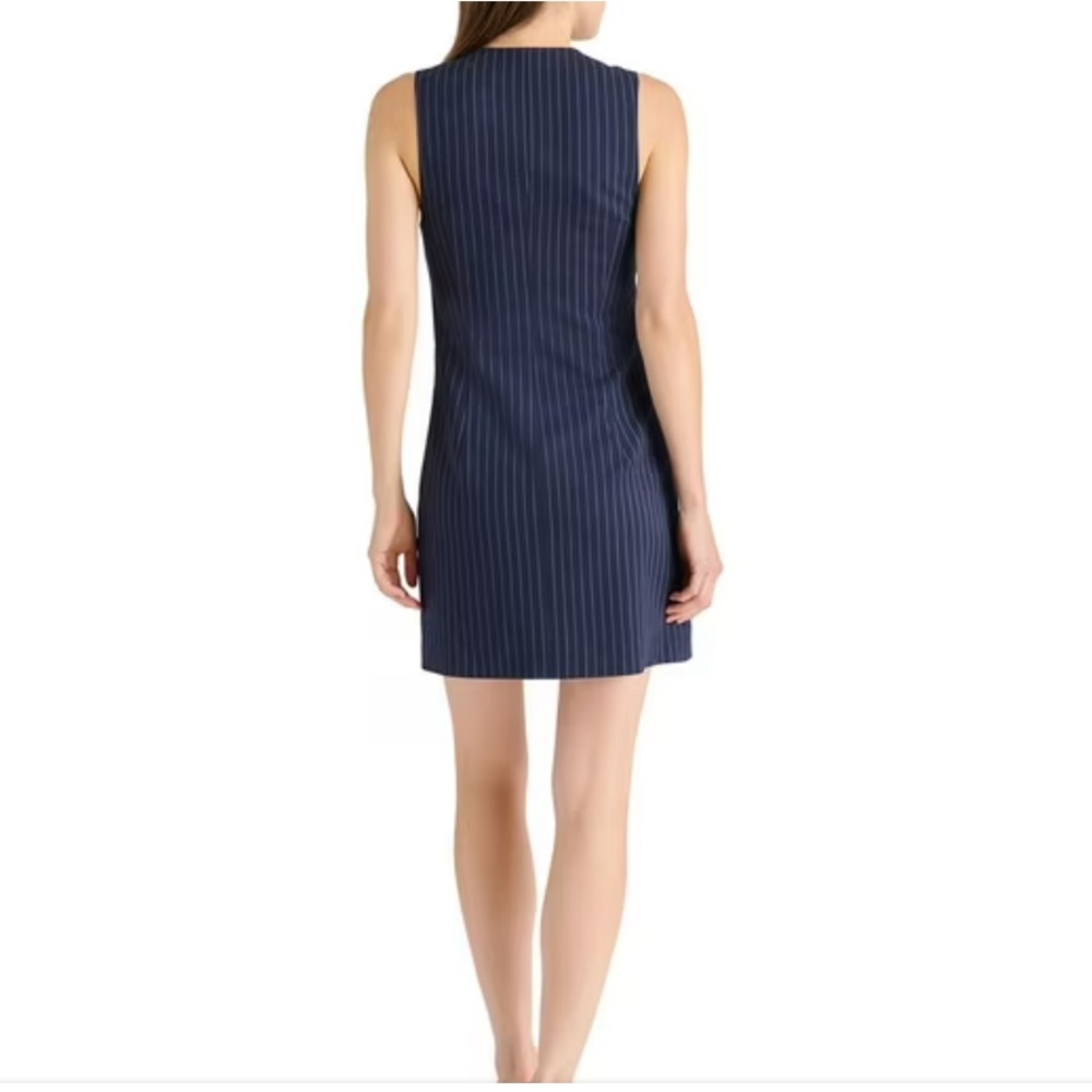 Steve Madden Navy Pinstripe Dress - Picture 2 of 4